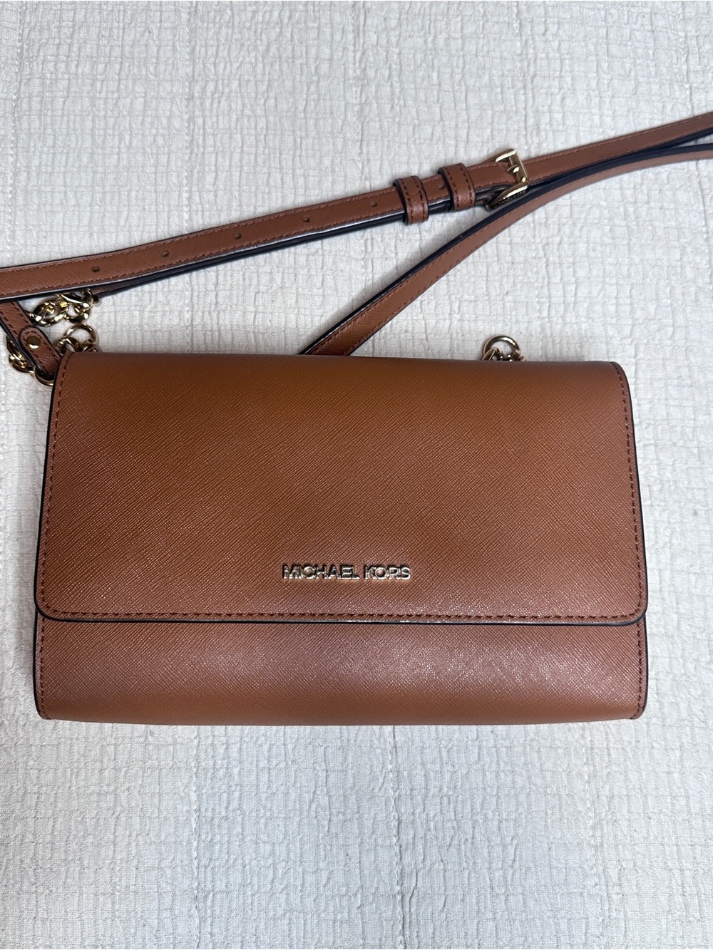 Michael Kors Chestnut Saffiano Leather Crossbody